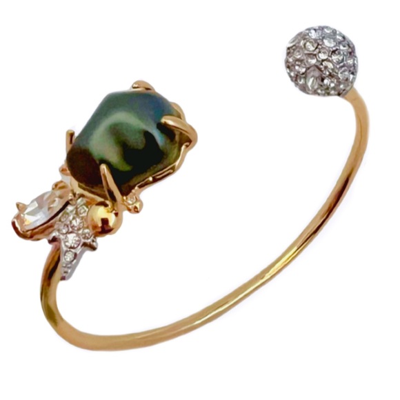 Alexis Bittar Jewelry - ALEXIS BITTAR • Crystal Starburst Pearl Cuff Bracelet